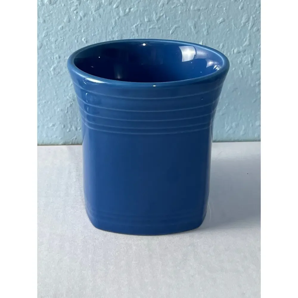 Fiesta Ware Square Coffee Mug Peacock Blue Homer Laughlin